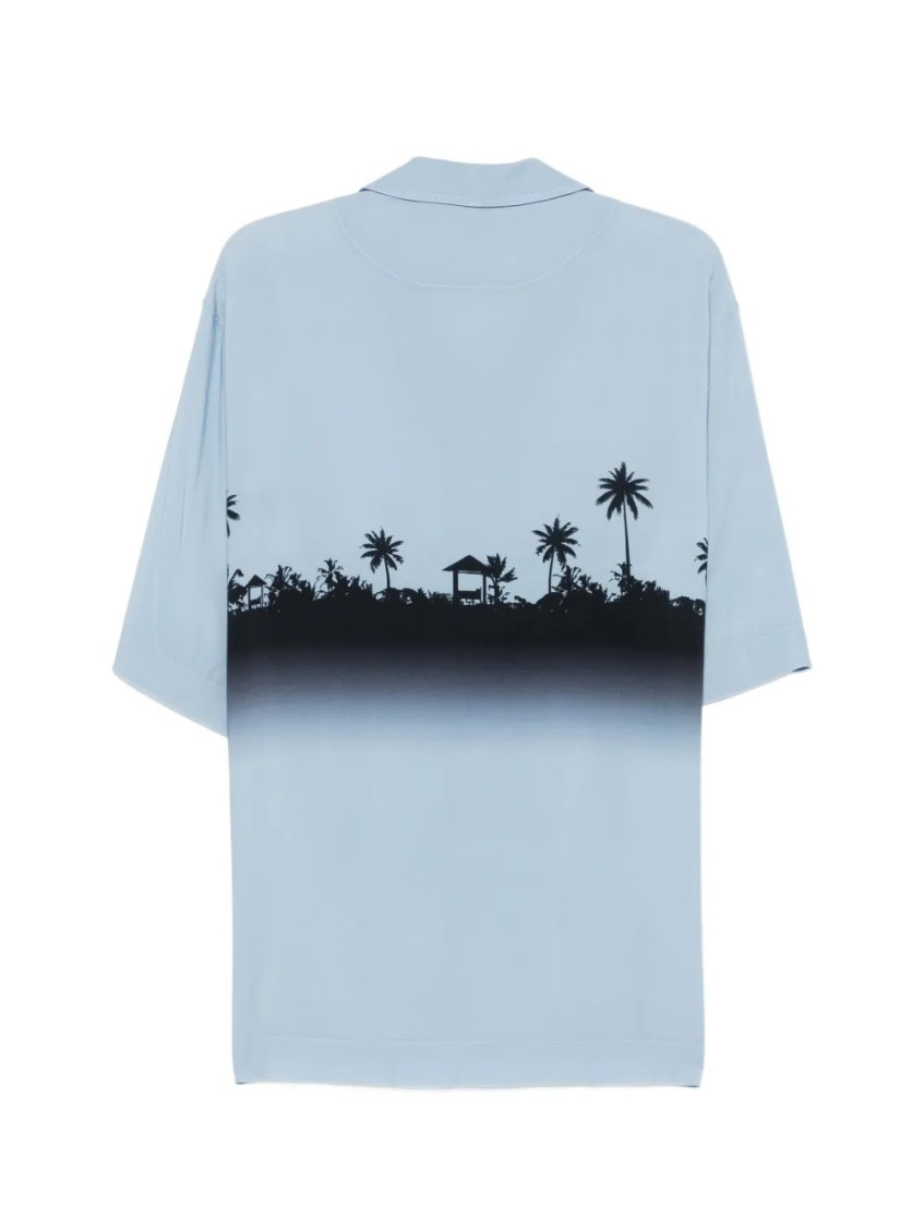 Blue Regular Printed Shirt