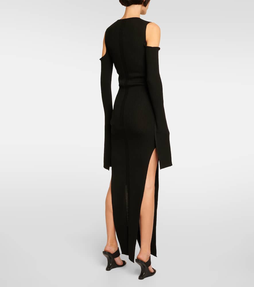 Knitted virgin wool maxi dress