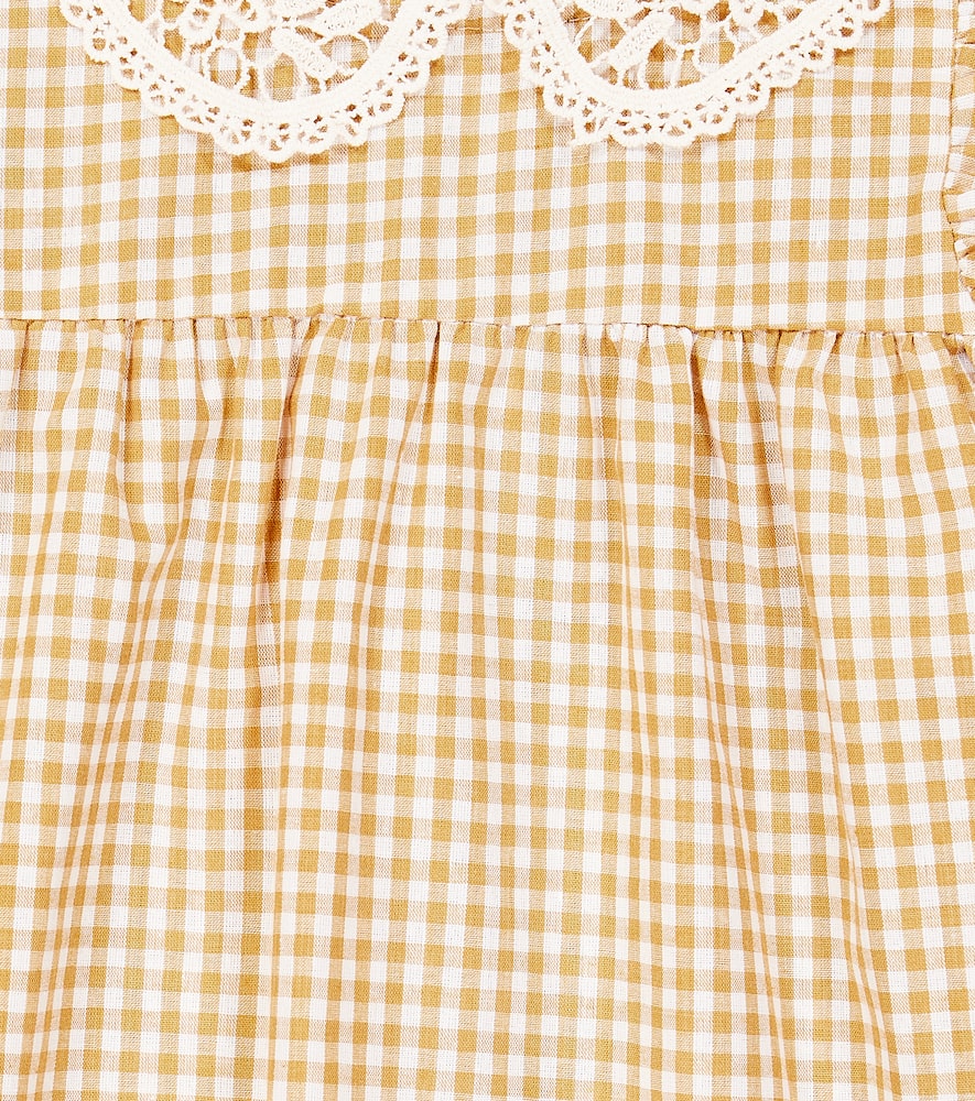 C'era Una Volta Baby Franca checked cotton dress