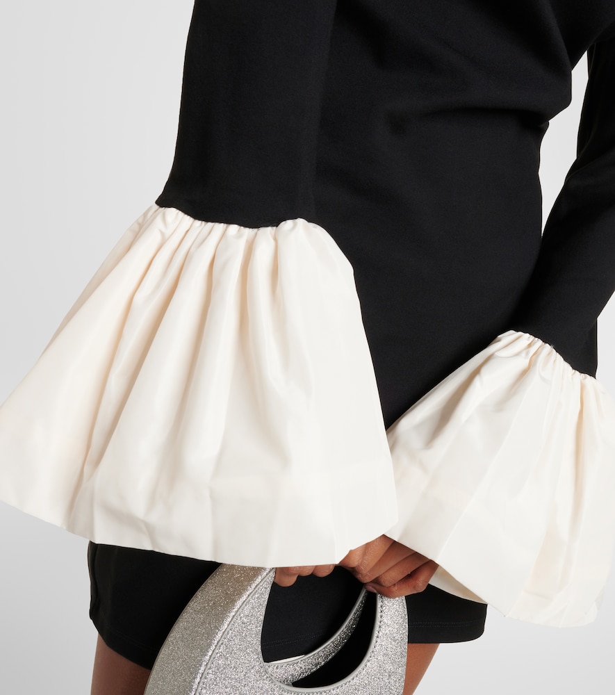 Hawthorne taffeta-trimmed minidress