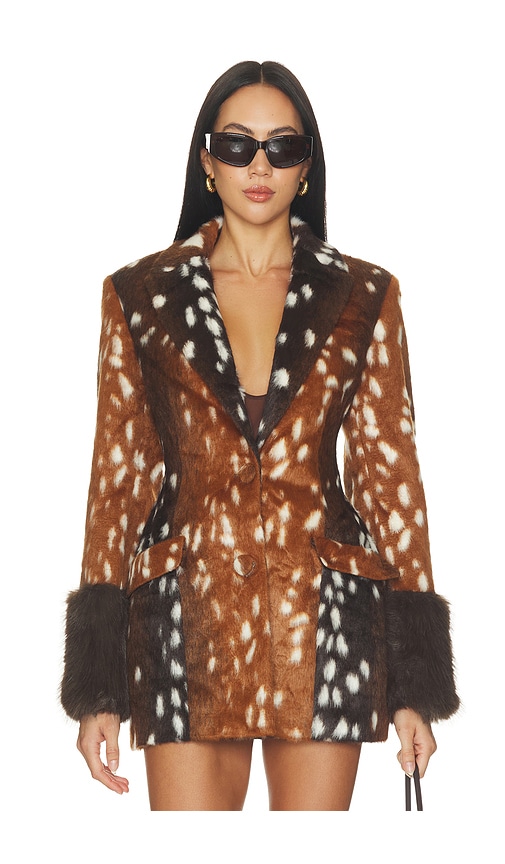 AFRM Edel Blazer in Bambi Hair Faux Fur. XS also in