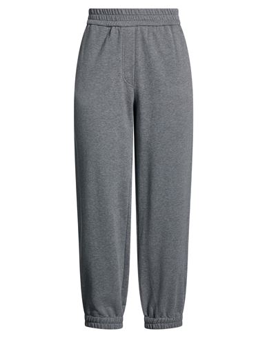 Woman Pants Grey Size L Cotton