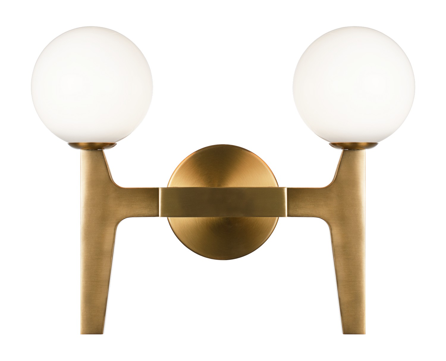 Aged Gold Brass LED Wall Sconce from the Scriben Collection