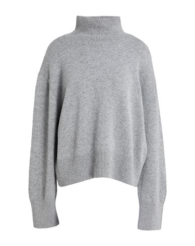 Woman Turtleneck Grey Size XL Cashmere