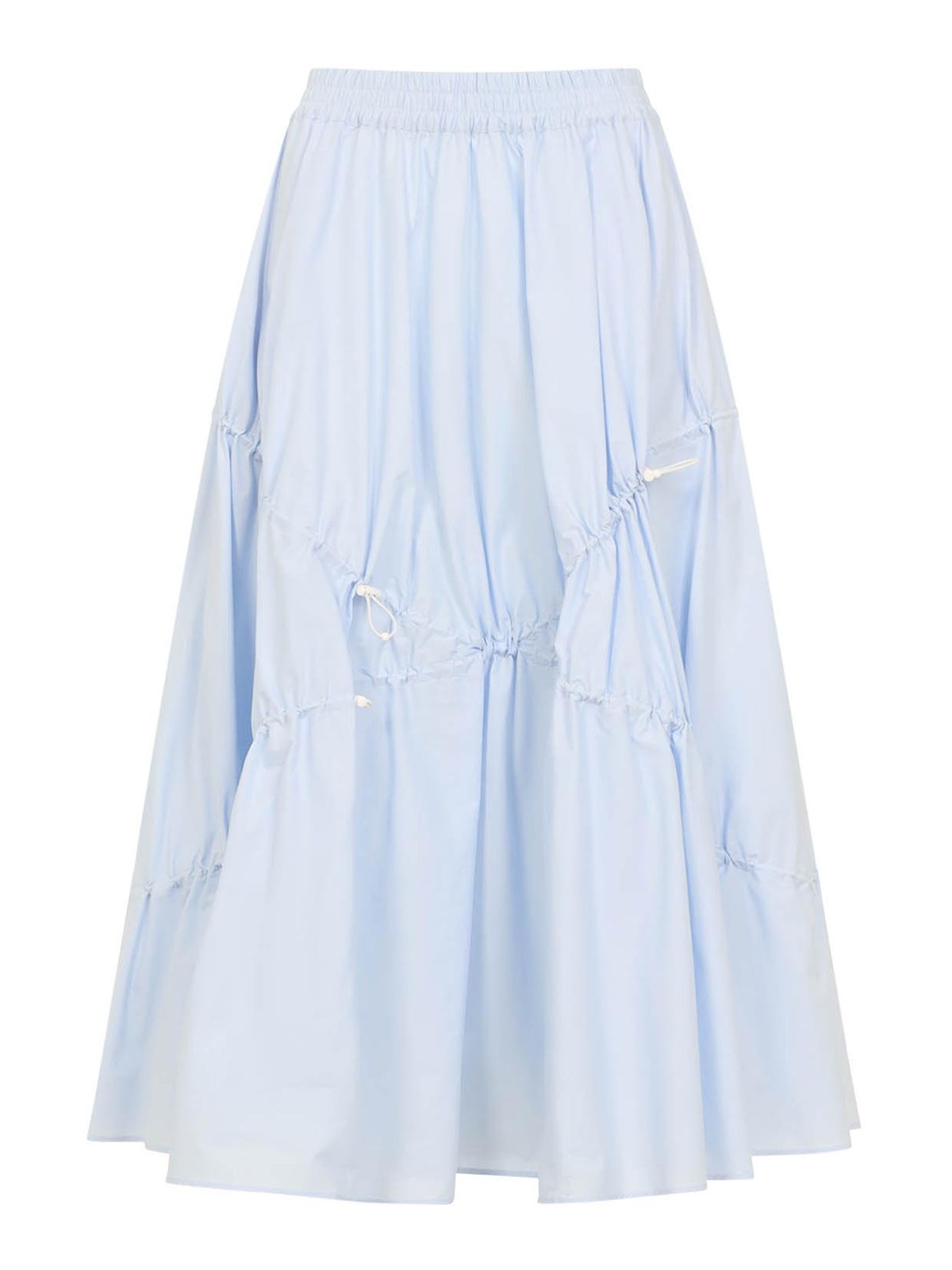 Moschino - cotton midi skirt elastic drawstring waist