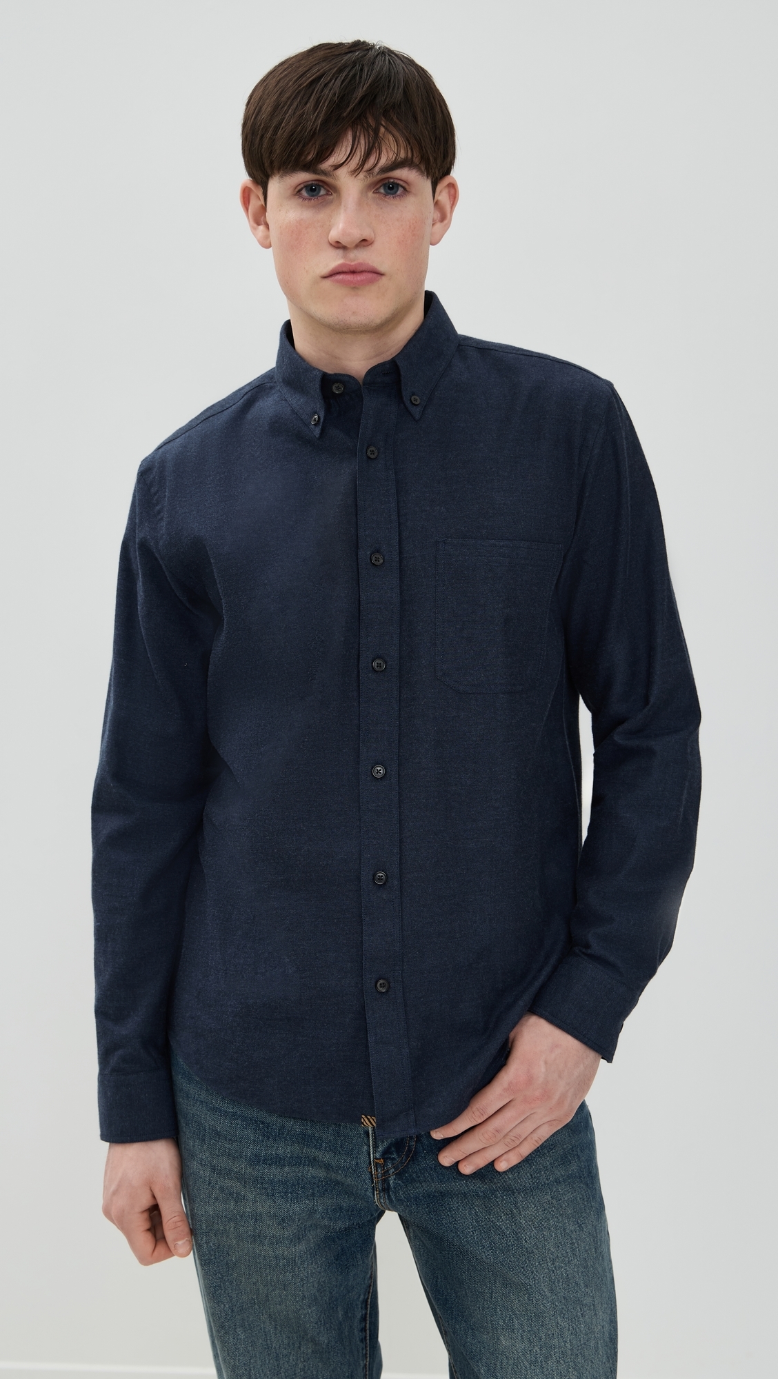 Billy Reid Tuscumbia Classic Shirt Navy