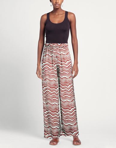 Première Dame Woman Pants Chocolate brown Size M Polyester