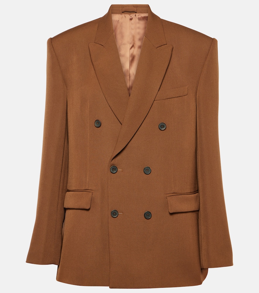 Double-breasted wool blazer