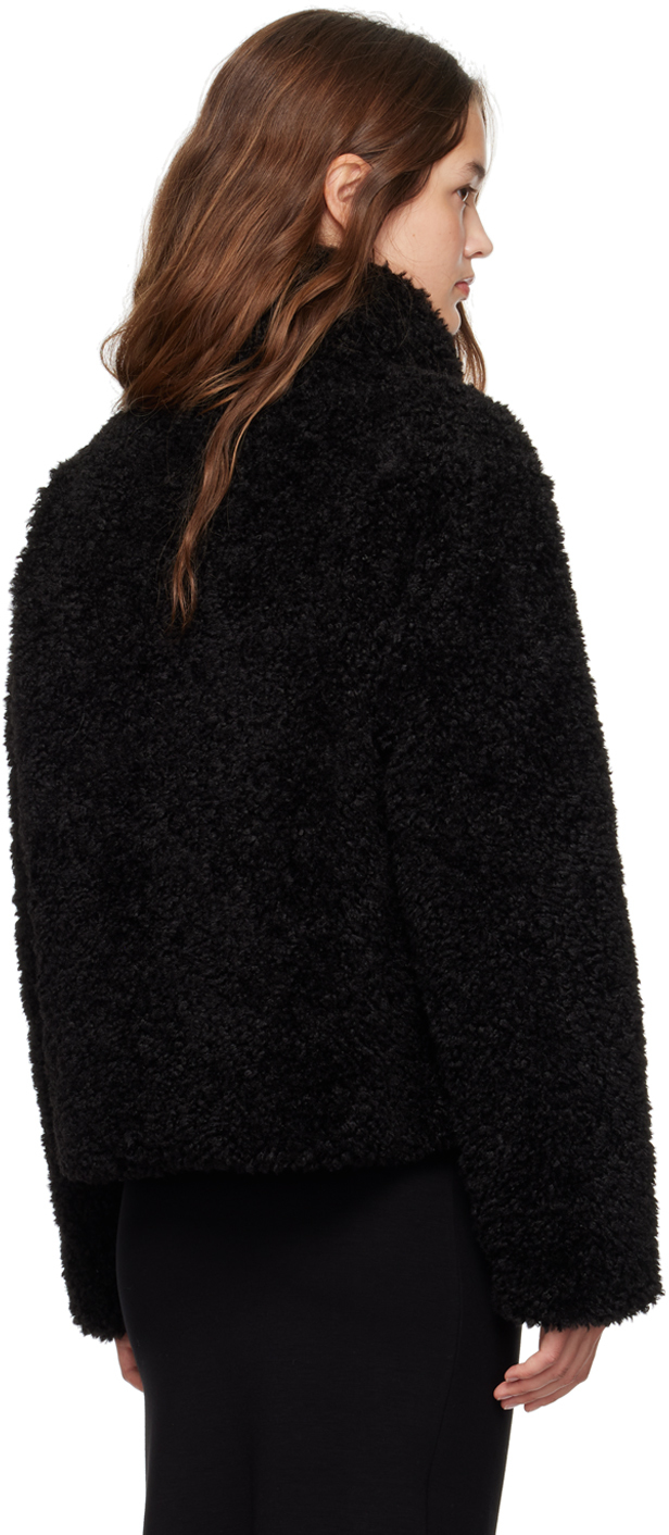 Moncler Black Bridoire Faux-Shearling Down Jacket