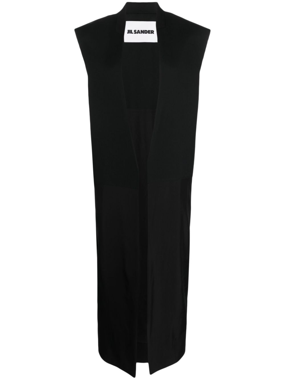 Single-breasted tailored vest - Black