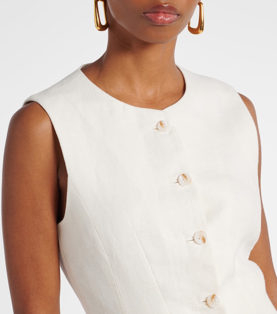 Matilda ruffled linen vest