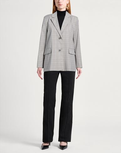Woman Blazer Grey Size M Polyester, Viscose, Elastic fibres