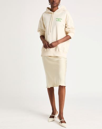Woman Sweatshirt Cream Size L Cotton