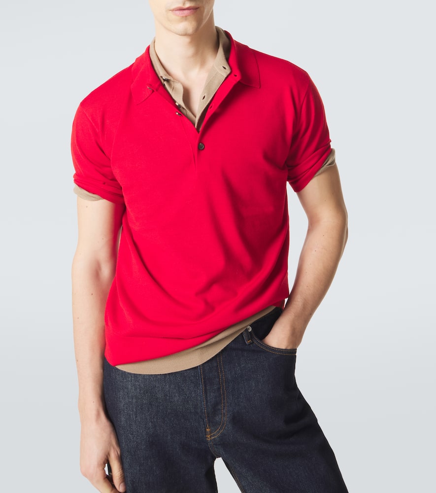 Wool polo shirt