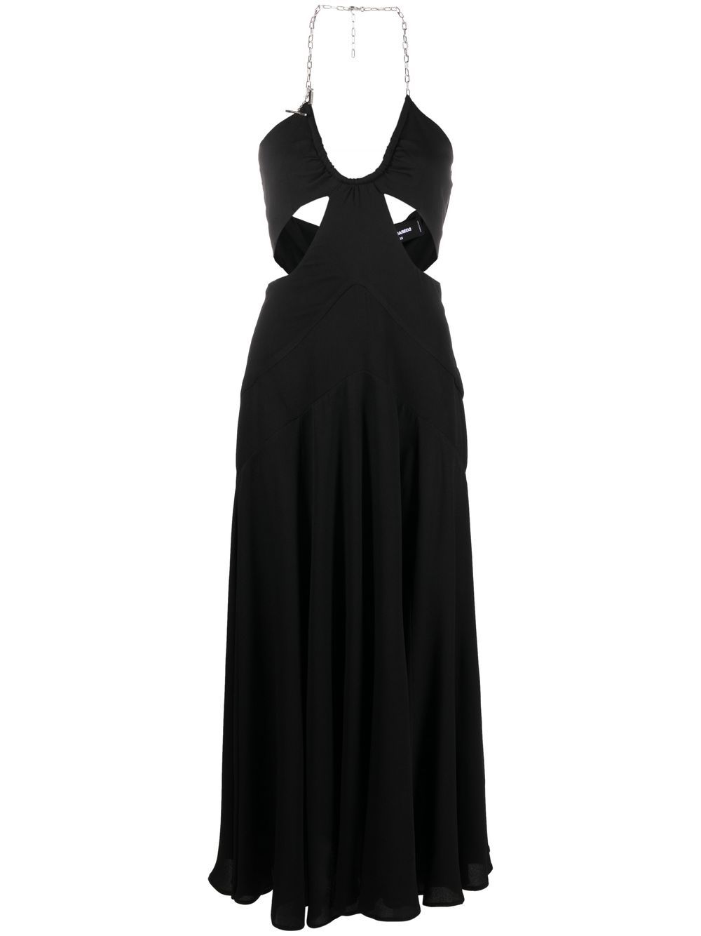 Chain-link cut-out midi dress - Black