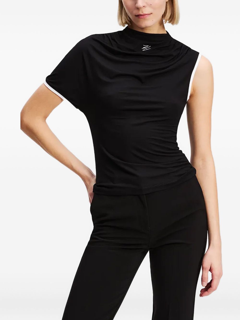 One-sleeve T-shirt - Black