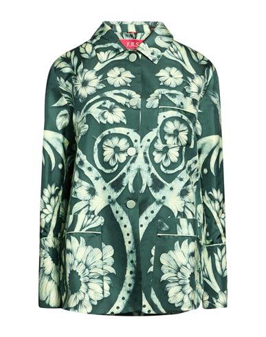 F. r.s For Restless Sleepers Woman Shirt Dark green Size L Silk