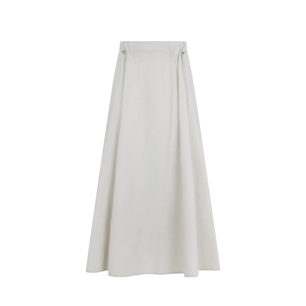 Elastane Maxi Skirt — Gray