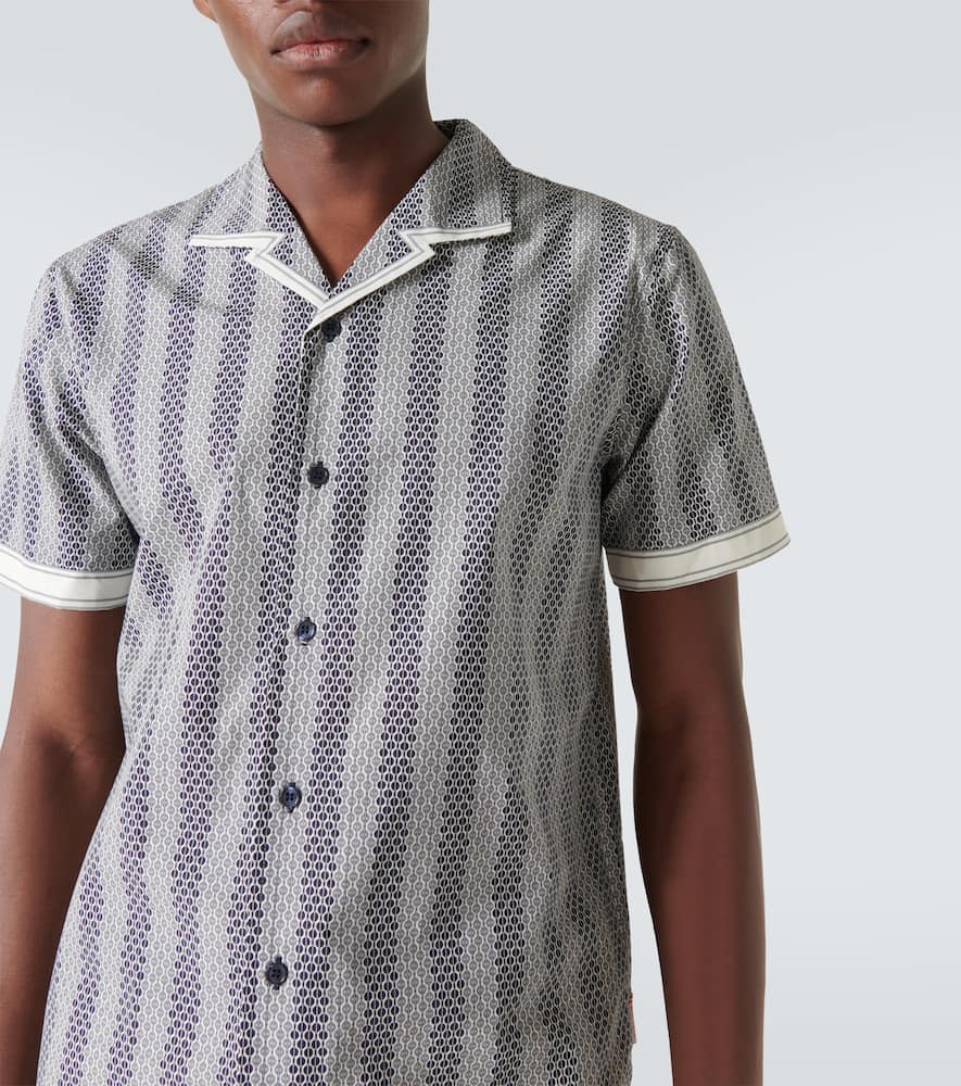 Hibbert floral cotton bowling shirt