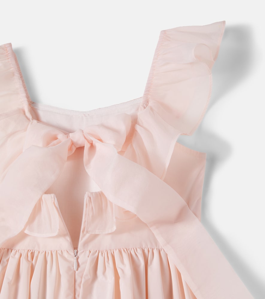 Ruffled taffeta dress