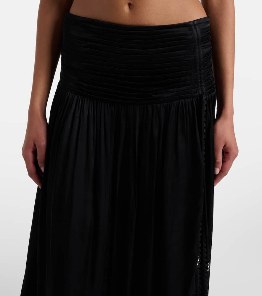 Scalloped maxi skirt