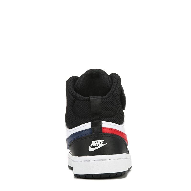 Kids' Court Borough Mid 2 High Top Sneaker Little Kid Shoes (White/Black/Red/Navy)