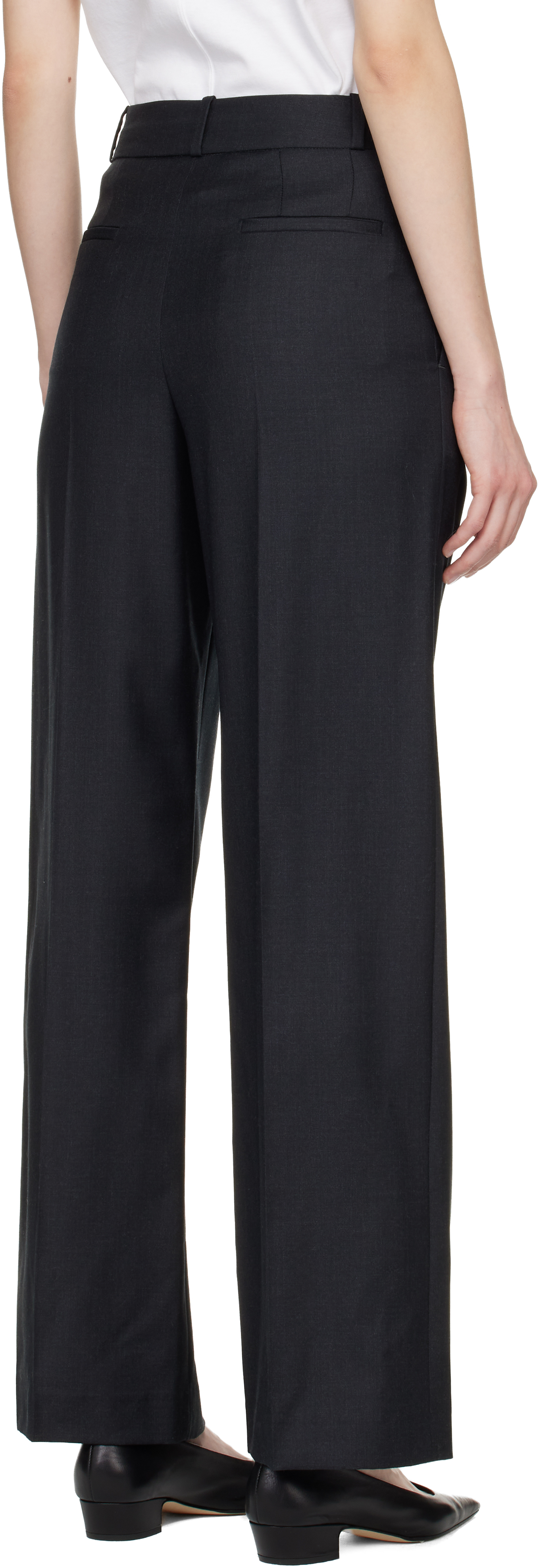 Black Sbiru LDS Straight Leg Trousers