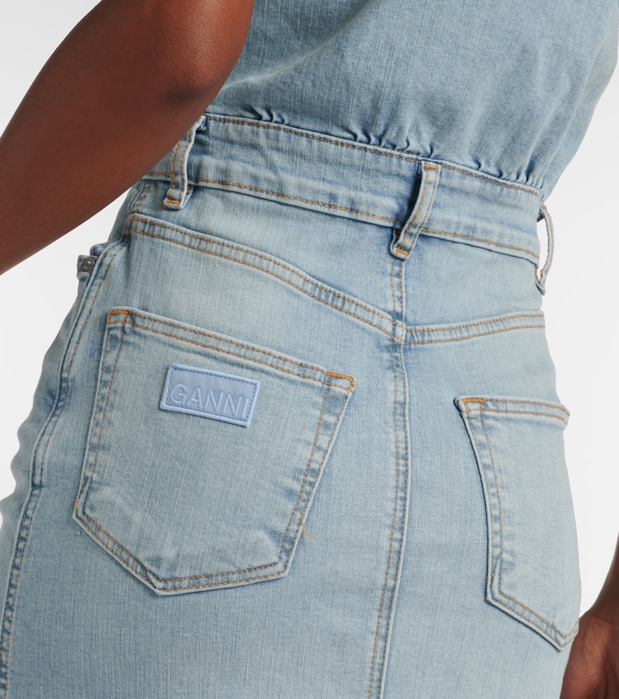 Denim midi dress
