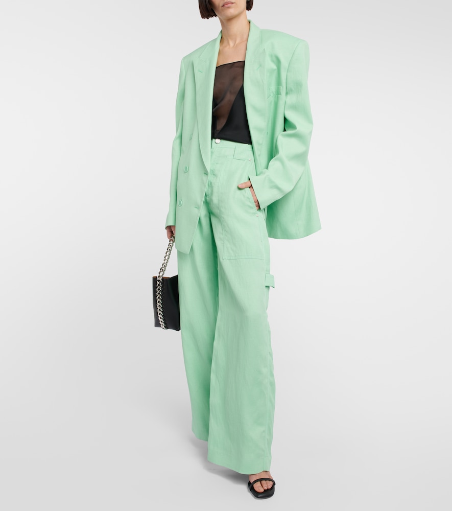 High-rise wide-leg pants