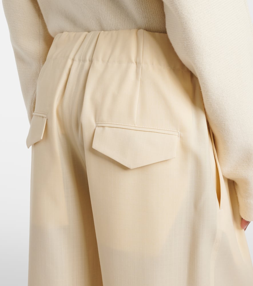 Wool wide-leg pants