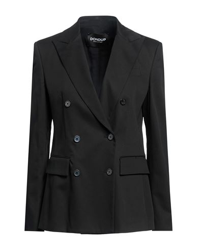 Woman Blazer Black Size 2 Modal, Cotton, Elastane