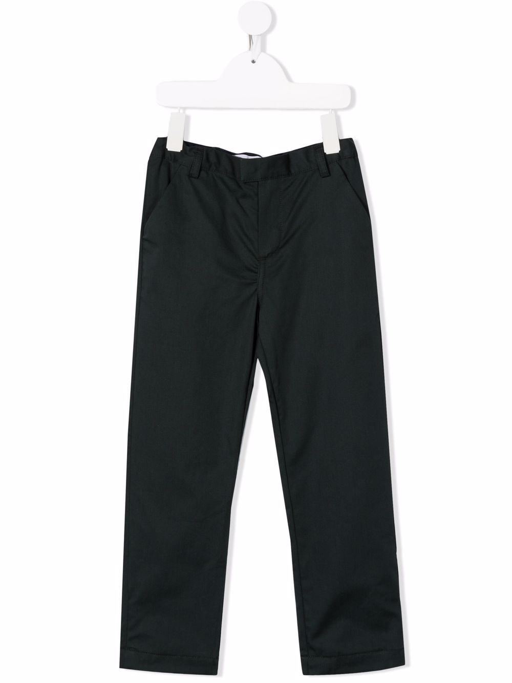 Straight-leg cotton trousers - Green