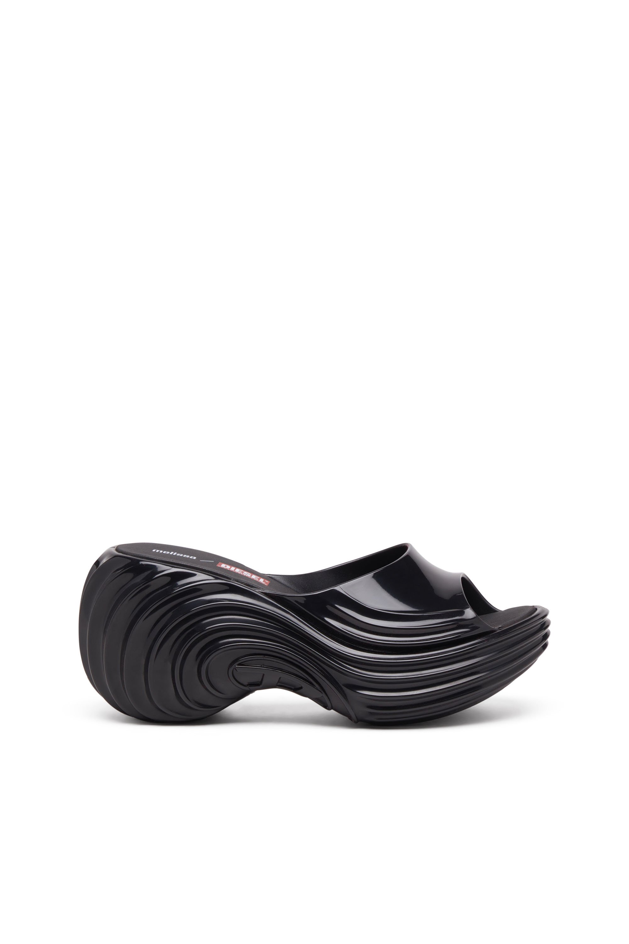 Platform mule in Melflex - Sandals - Woman - Black