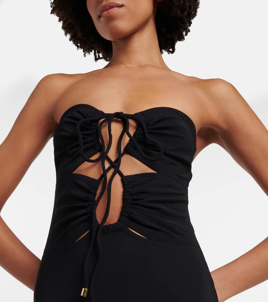 Basics halter-neck swimsuit