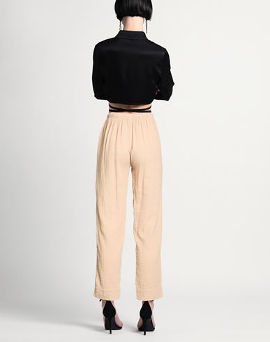 Woman Pants Beige Size M Cotton