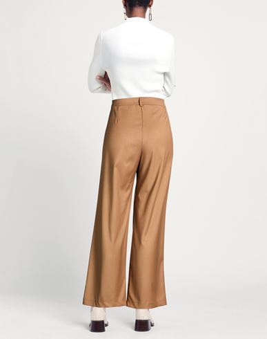 Woman Pants Camel Size 8 Polyester, Viscose, Elastane