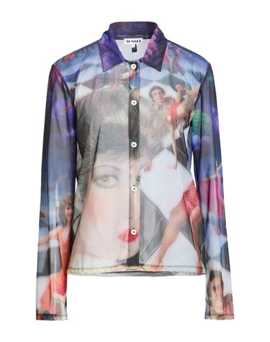 Woman Shirt Azure Size L Polyamide, Elastane
