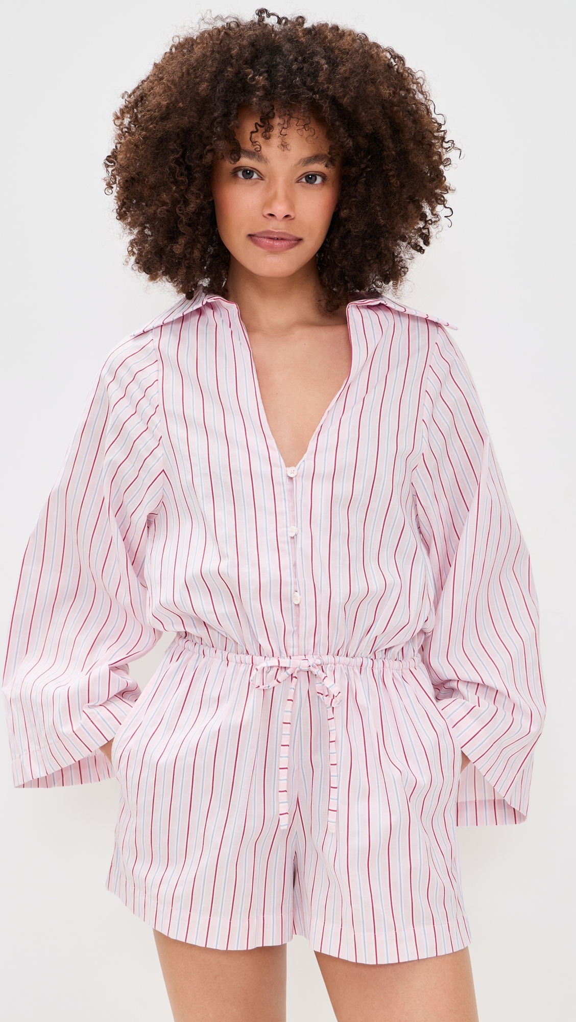 Aksel Romper Fiori Stripe Palazzo