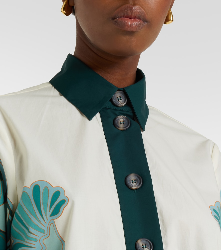 Artemis printed cotton poplin shirt dress
