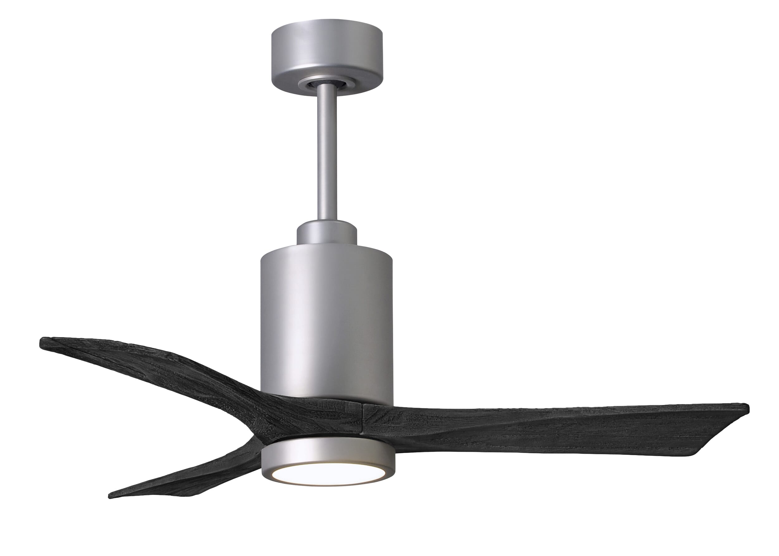 Patricia 6-Speed " Ceiling Fan w/ Integrated Light Kit in Brushed Nickel with Matte Black blade