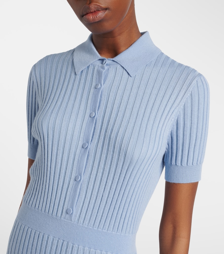 Amor ribbed-knit silk and cashmere maxi dress