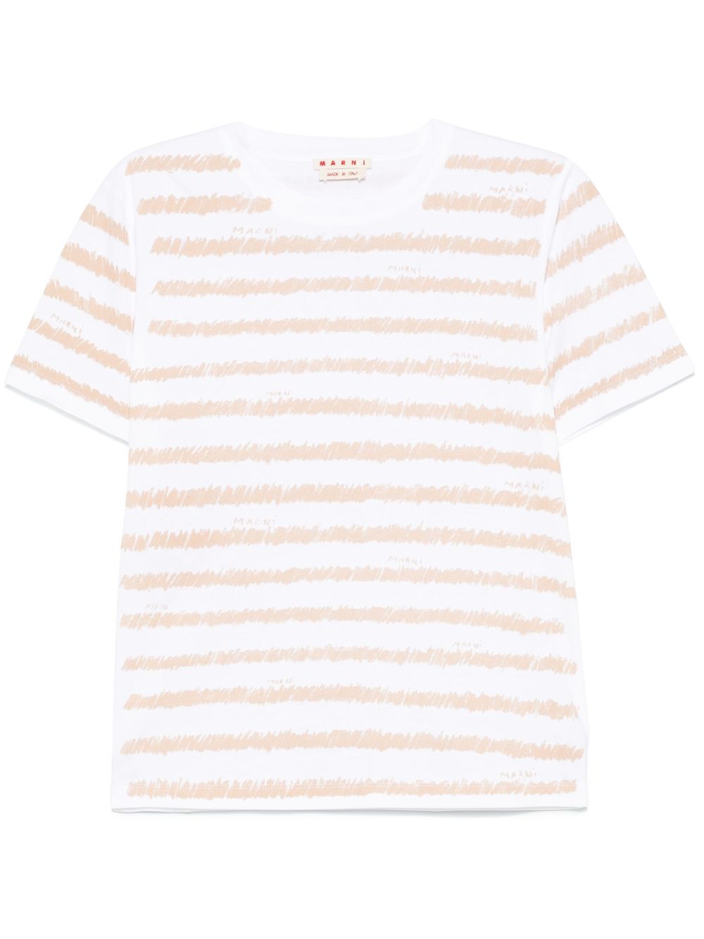 Scribble Stripes T-shirt - White