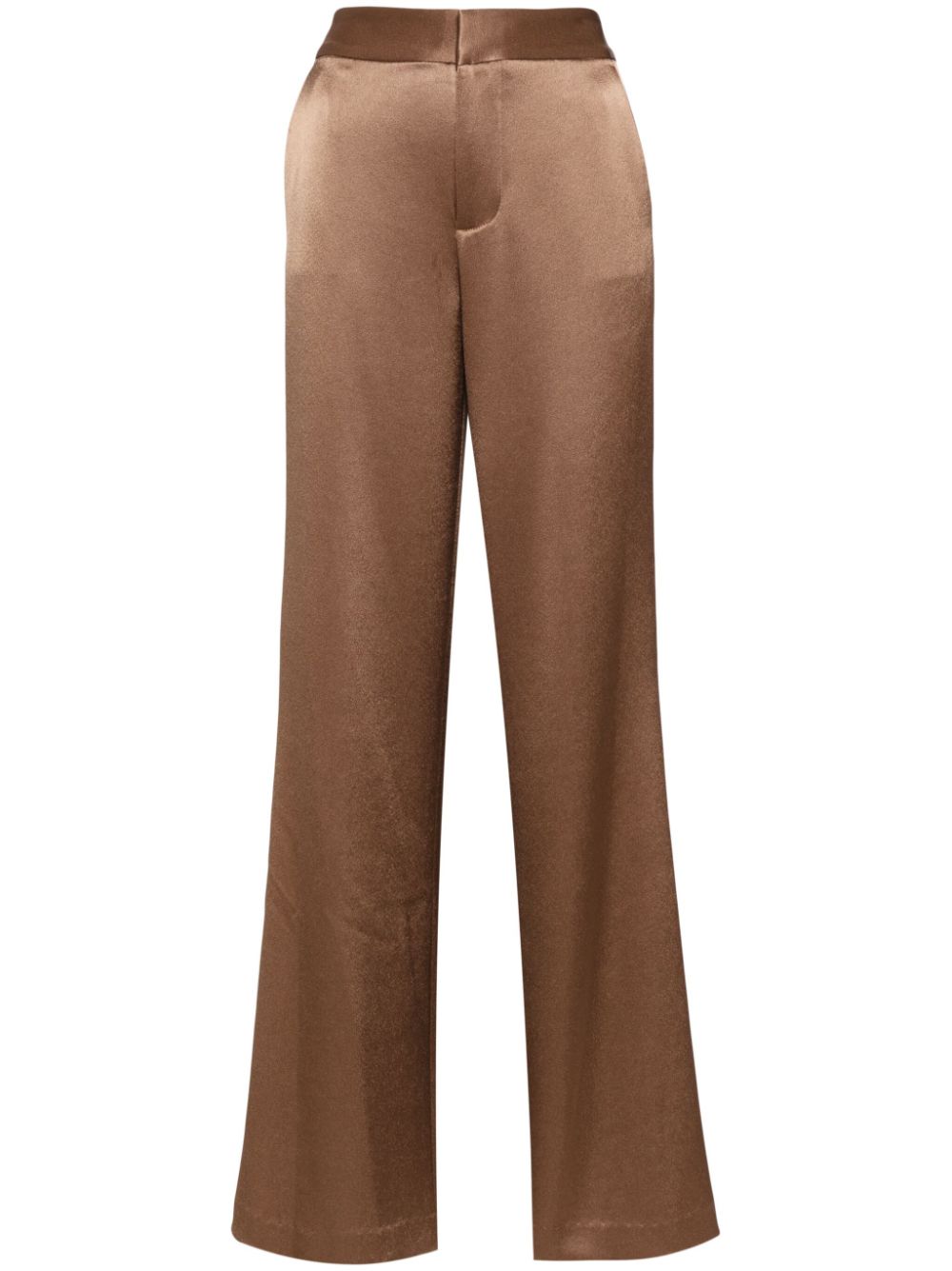 Calvin satin-finish trousers - Brown