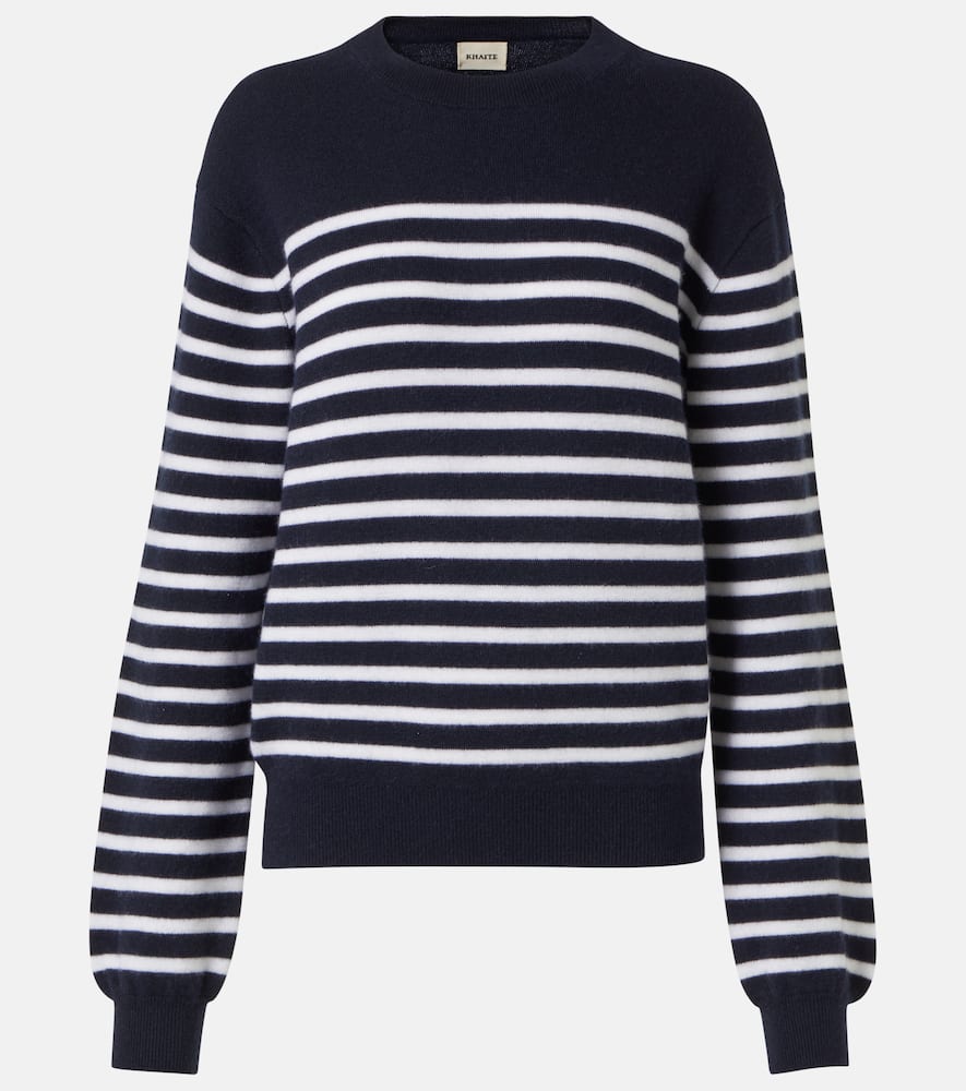 Khaite Viola striped cashmere-blend sweater