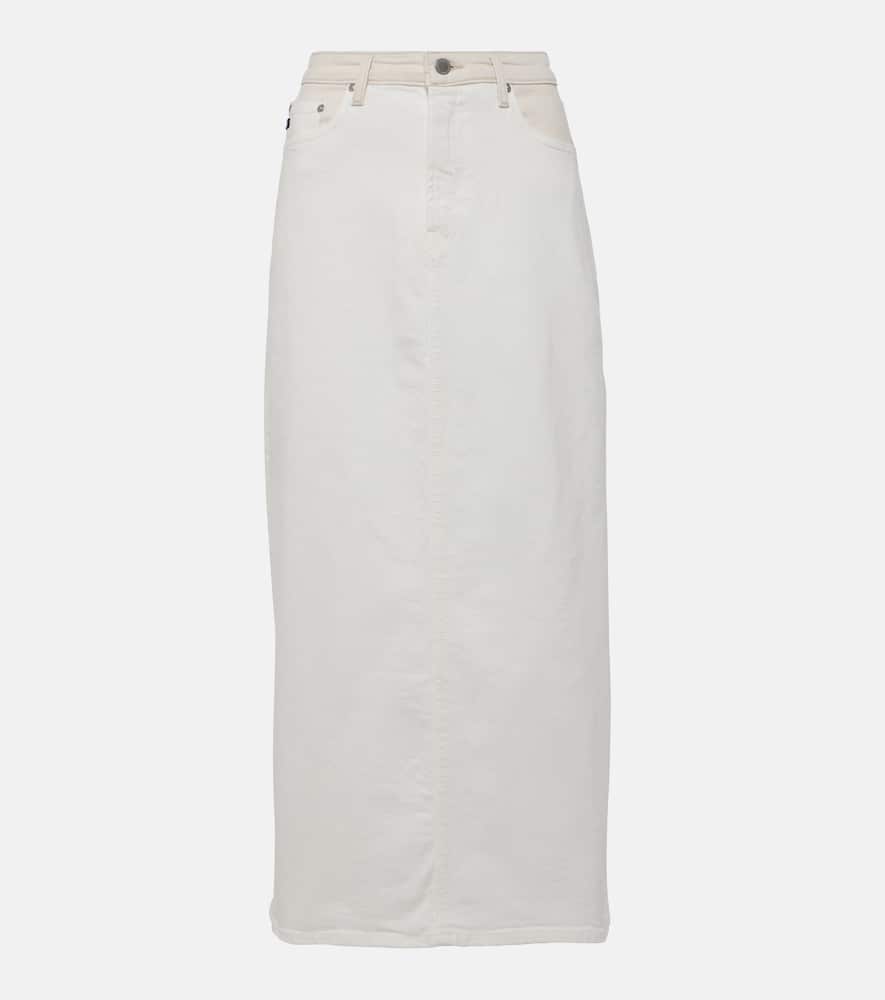Denim maxi skirt