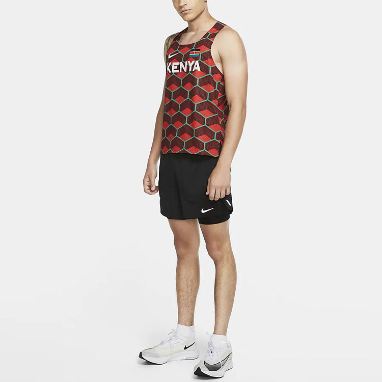 AeroSwift Team Kenya Training Running Sports Vest Red