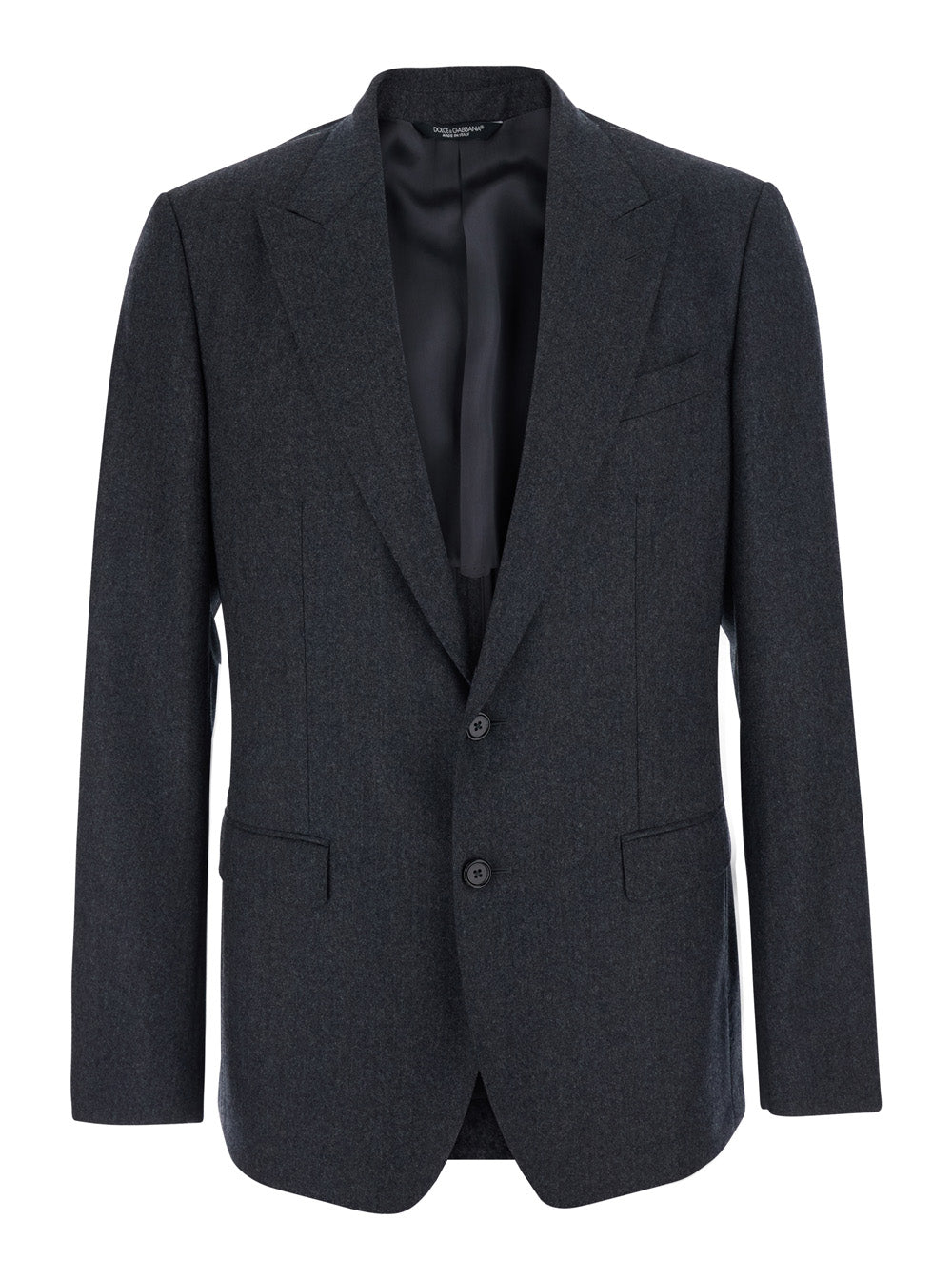 Wool-Blend Blazer — Gray