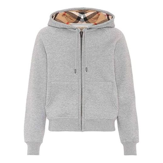 (WMNS) Zipper hooded Casual Jacket 'Gray'