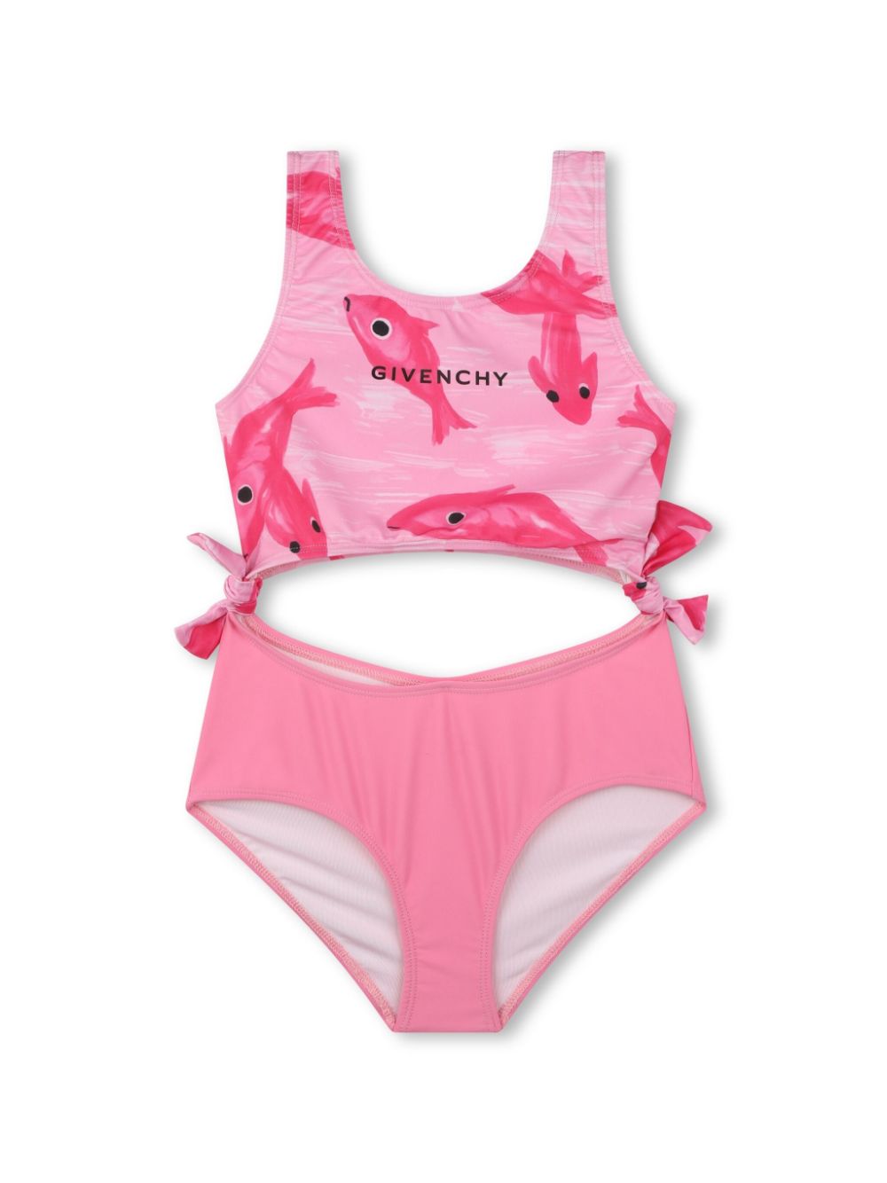 Graphic-print cut-out swimsuit - Pink