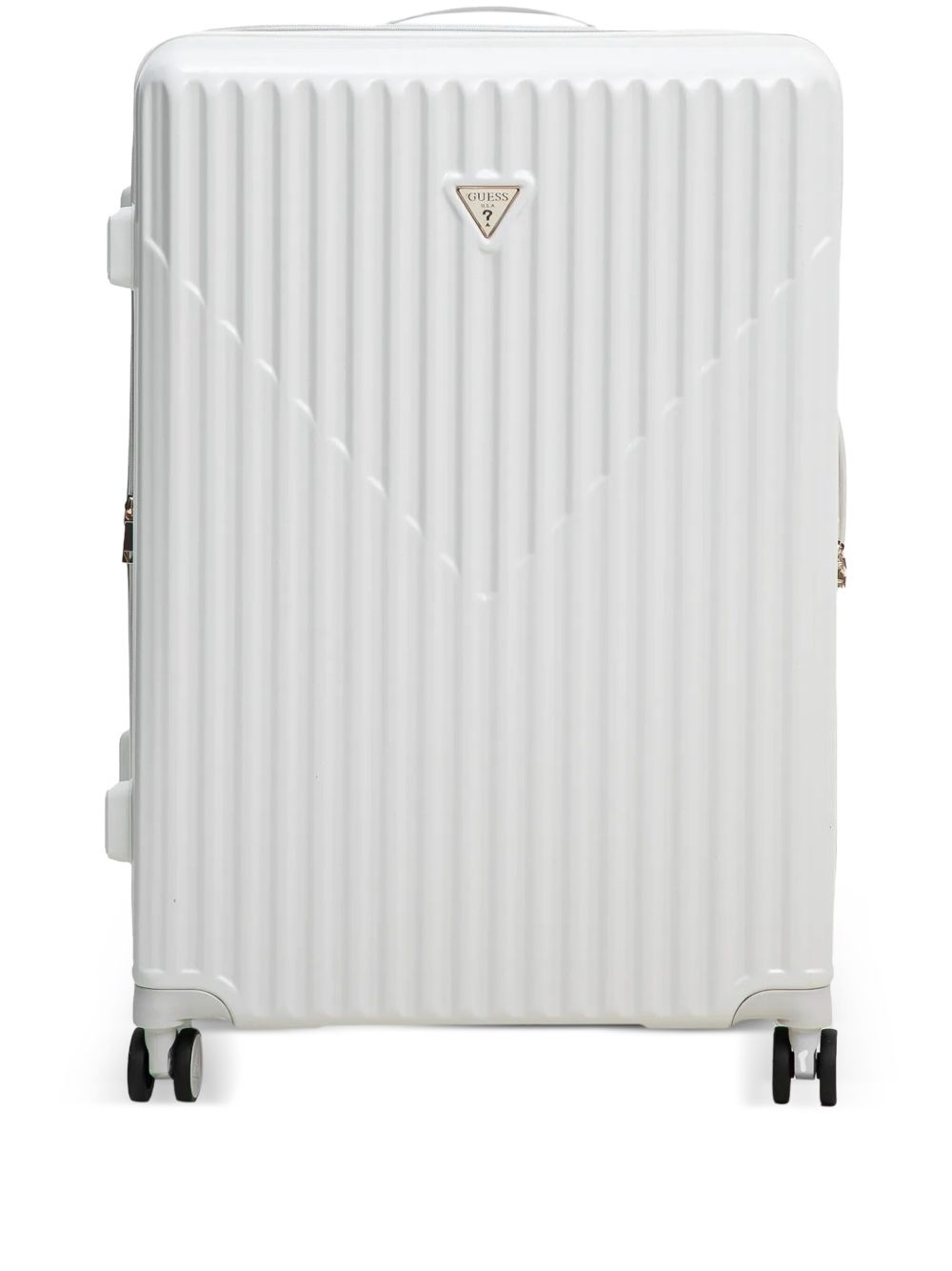 Olbia ridged suitcase - White